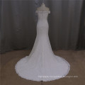 French Cut Lace Mermaid Bridal Gowns Boat Neckline